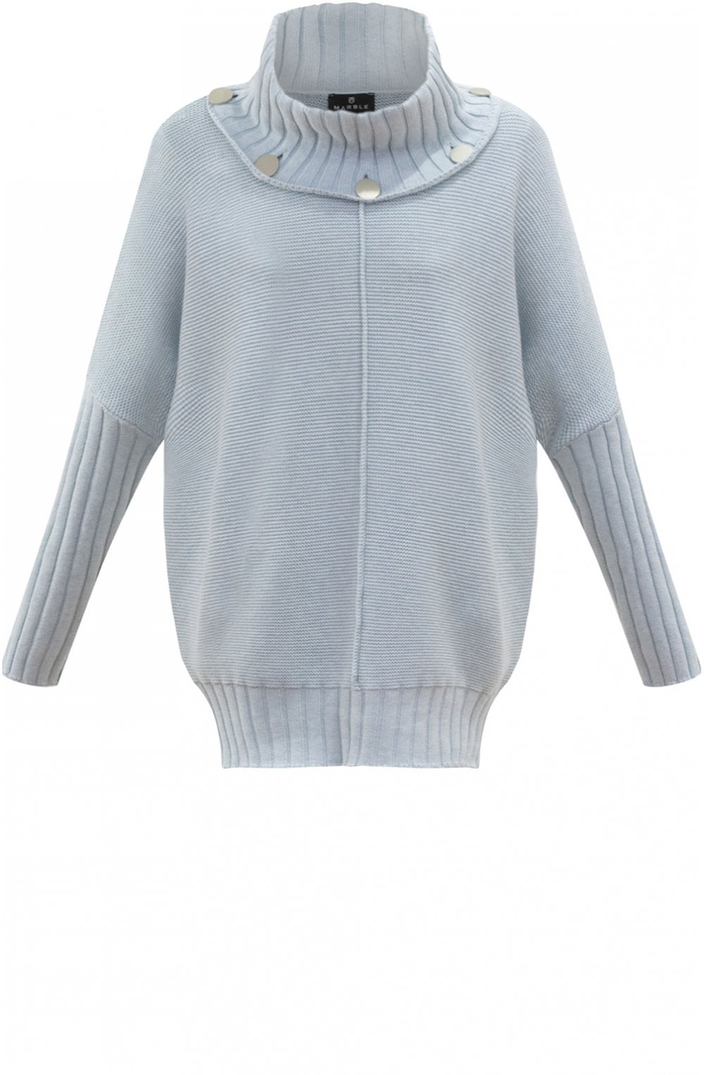 Pale Blue Cowl Neck Jumper