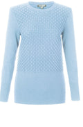 Pale Blue Embossed Sweater