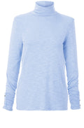Pale Blue Roll Neck Top