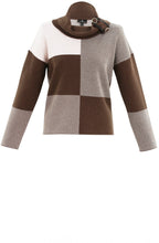 Pale Pink Block Print Jumper with Cowl Neck