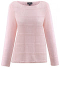 Pale Pink Check Knit Jumper