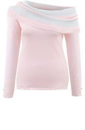 Pale Pink Cowl Neck Jumper