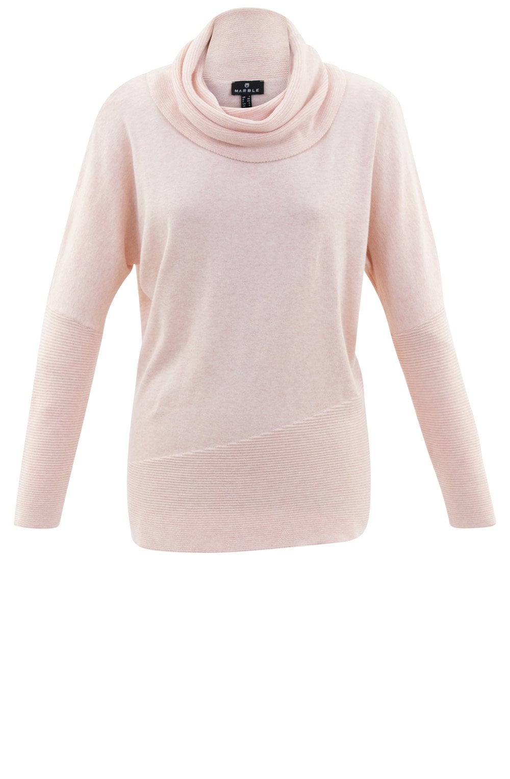 Pale Pink Cowl Neck Jumper