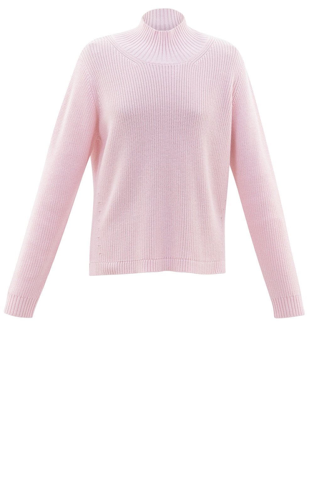 Pale Pink High Neck Knitted Jumper