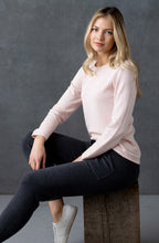 Pale Pink Ribbed Detail Jumper