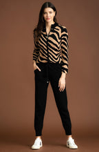 Pale Tobacco Animal Print Cardigan