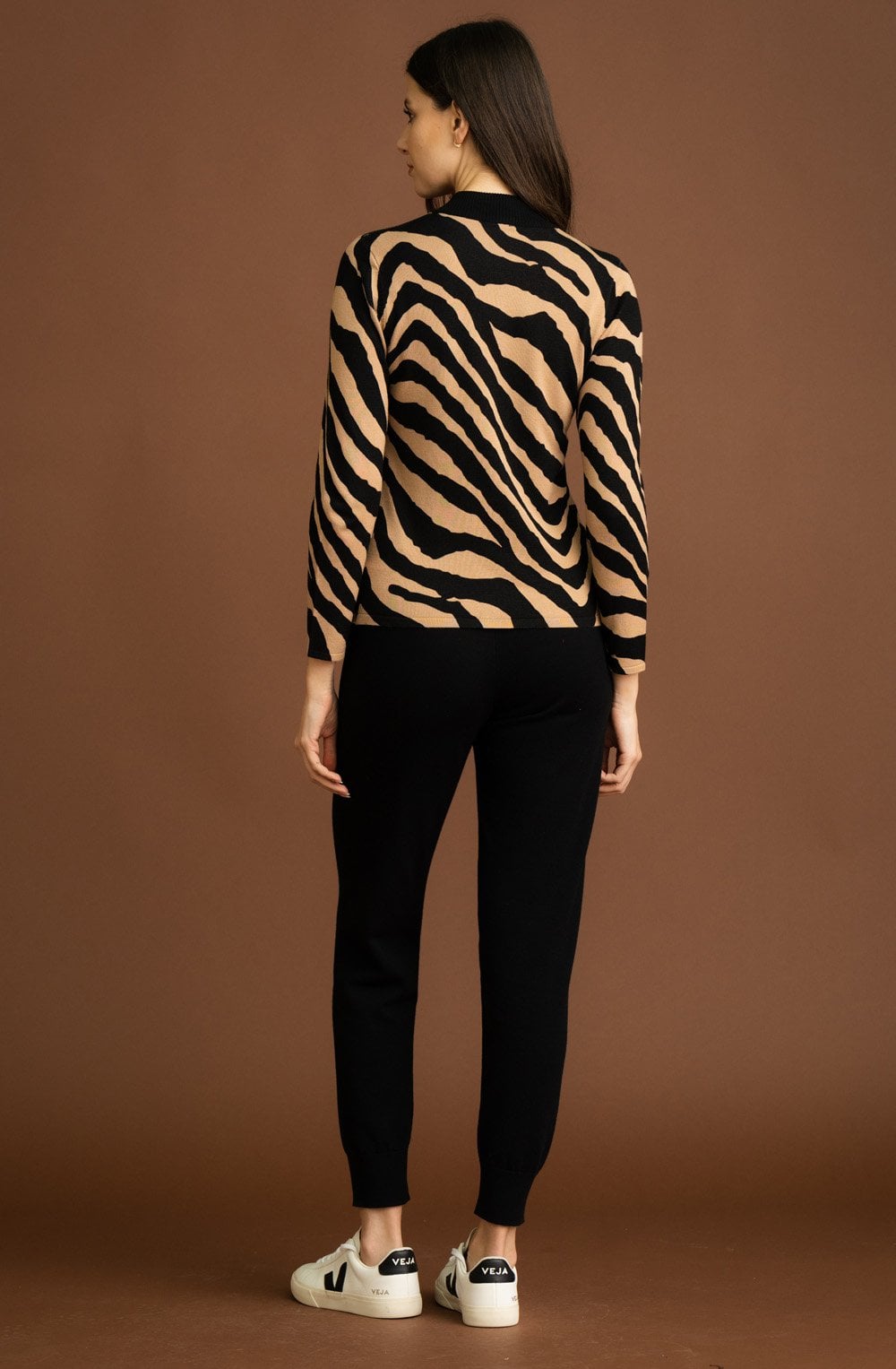 Pale Tobacco Animal Print Cardigan