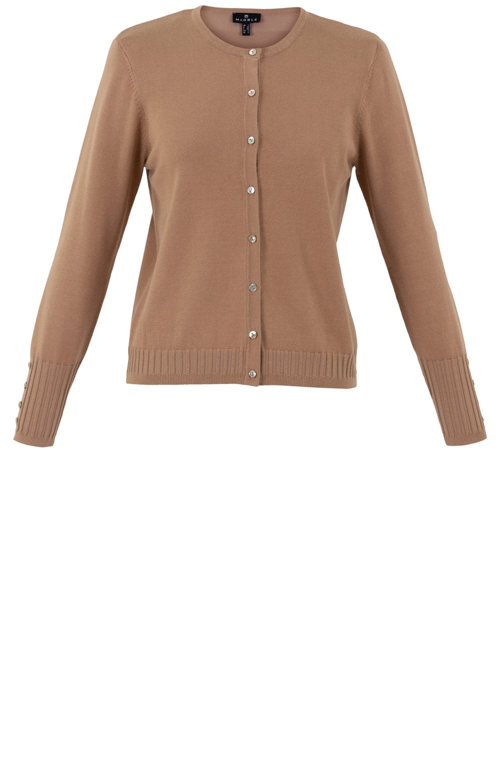 Pale Tobacco Knit Cardigan