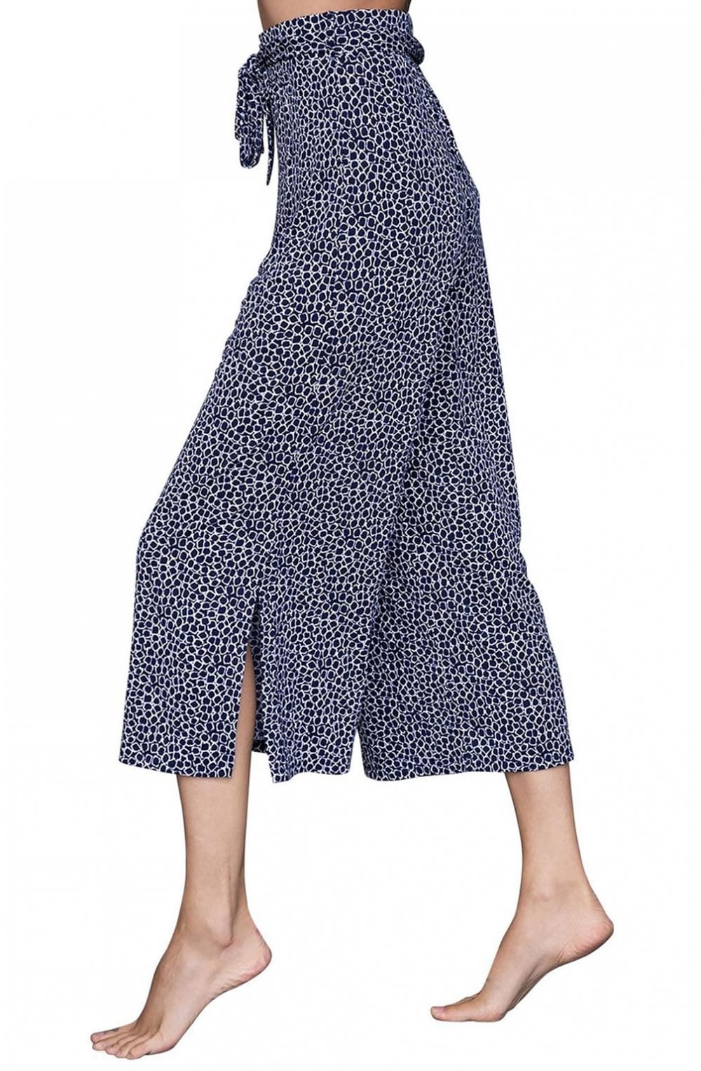 Patterned Wide Leg Culottes
