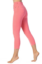 Peach Pink Cropped Jeans