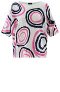 Pink Abstract Circle Box Sweater