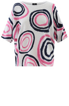 Pink Abstract Circle Box Sweater