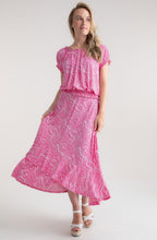 Pink Adjustable Neckline Ruffled Top