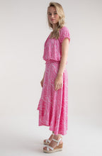 Pink Adjustable Neckline Ruffled Top