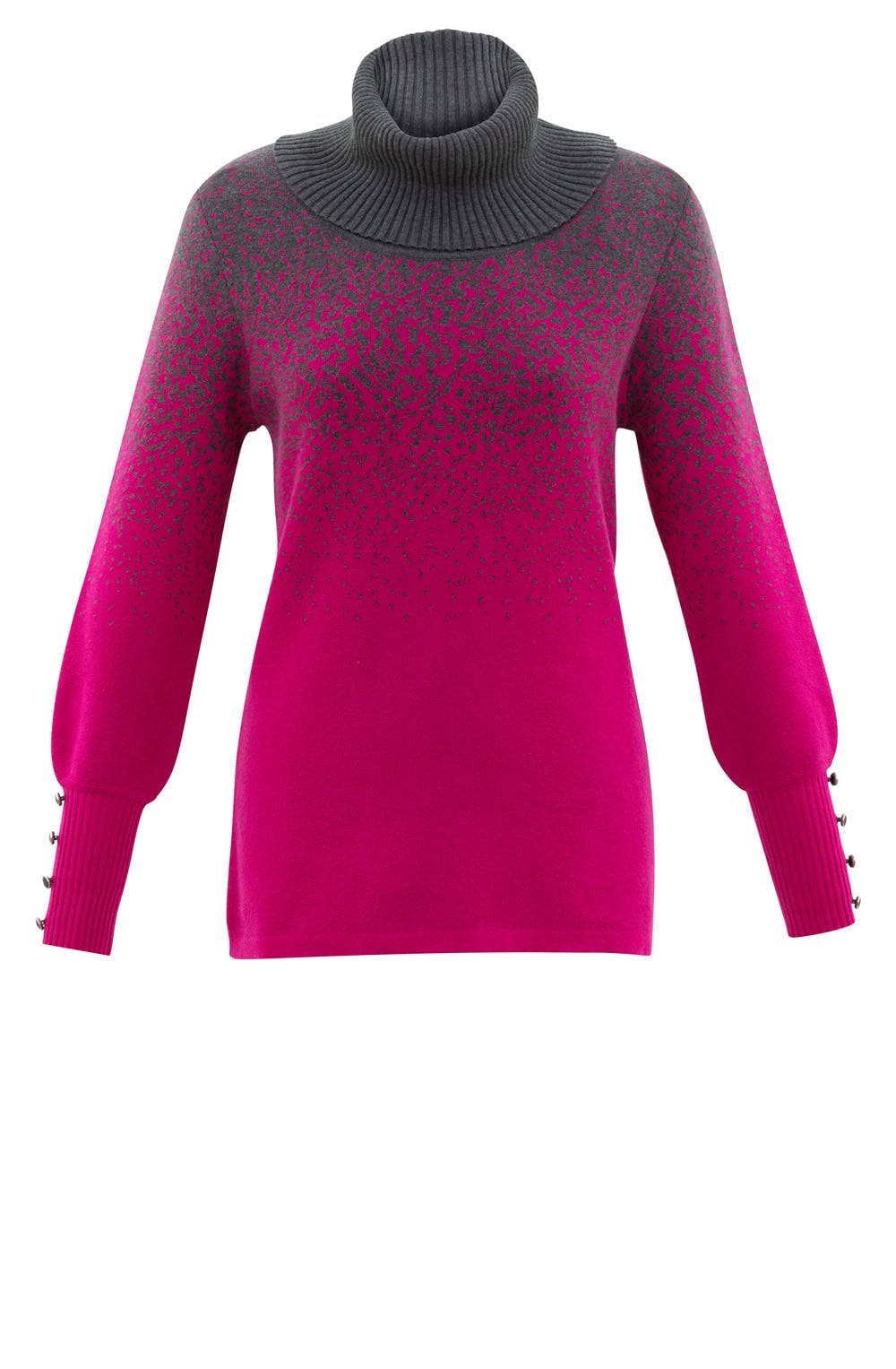 Pink and Grey Gradual Fleck Jumper