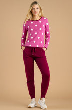 Pink and White Spot Print Jumper