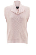 Pink Cowl Neck Sleeveless Jumper