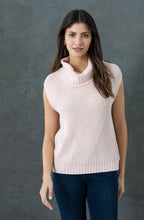 Pink Cowl Neck Sleeveless Jumper