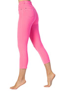 Pink Cropped Jeans