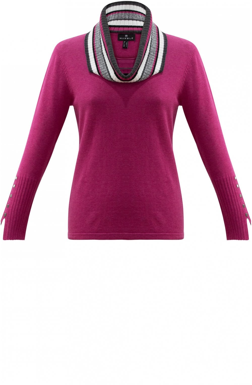 Pink Detachable Snood Jumper