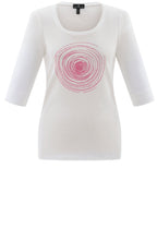 Pink Diamante Swirl Sleeve Top