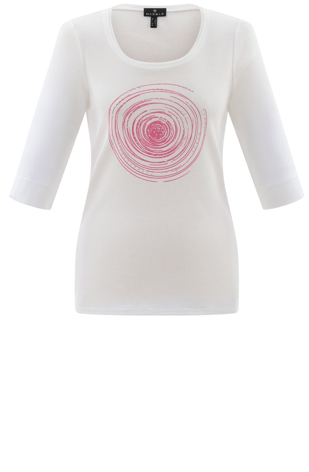 Pink Diamante Swirl Sleeve Top