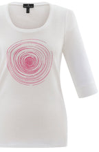 Pink Diamante Swirl Sleeve Top