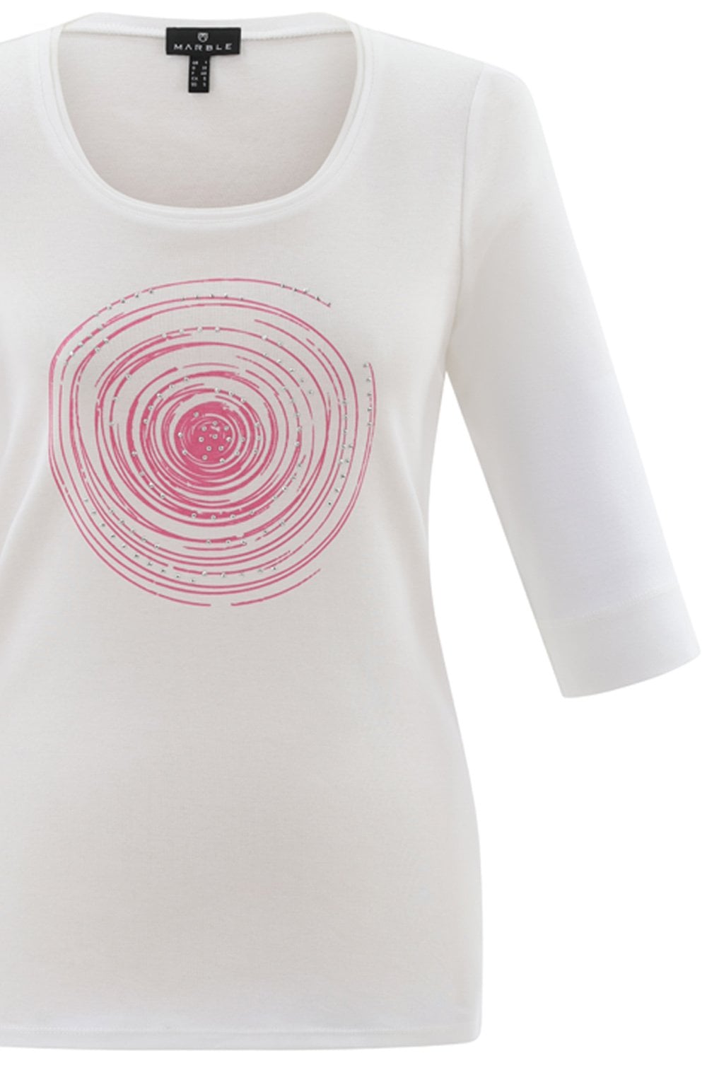 Pink Diamante Swirl Sleeve Top