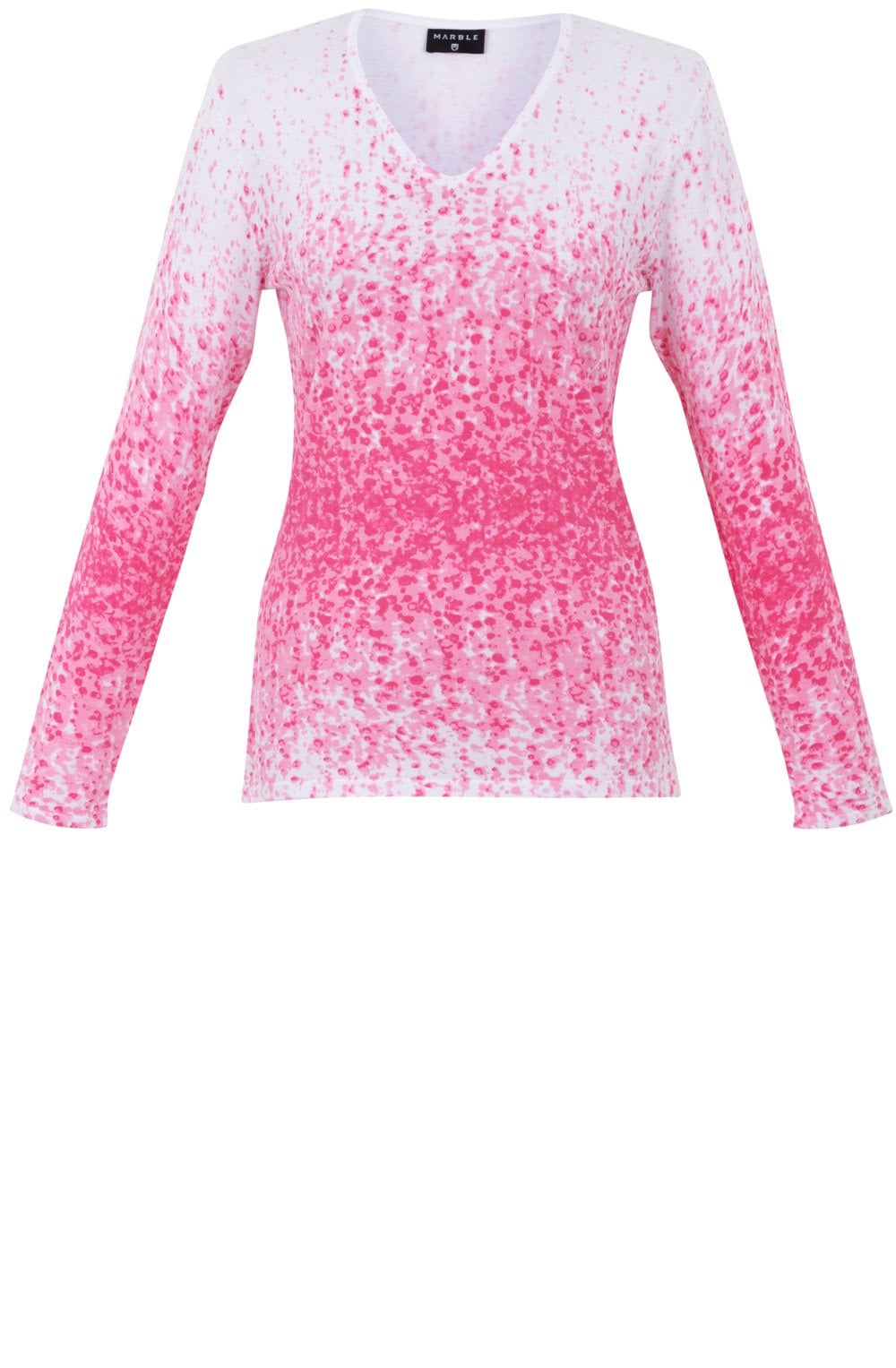Pink Flecked V Neck Sweater
