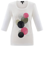 Pink Graphic Foil Design Top