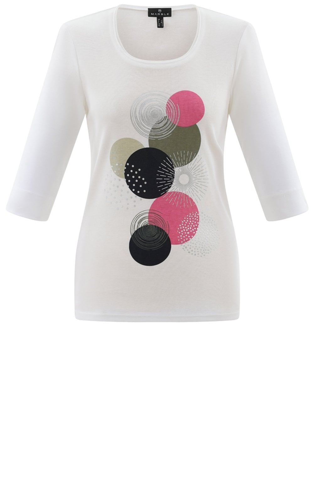 Pink Graphic Foil Design Top