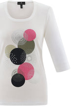 Pink Graphic Foil Design Top