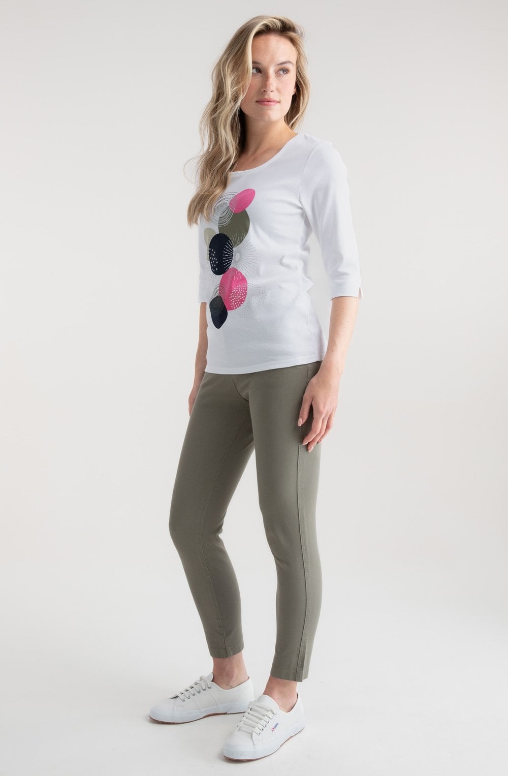 Pink Graphic Foil Design Top