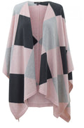 Pink & Grey Knit Cape