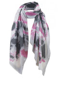 Pink & Grey Patterned Scarf