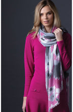 Pink & Grey Patterned Scarf