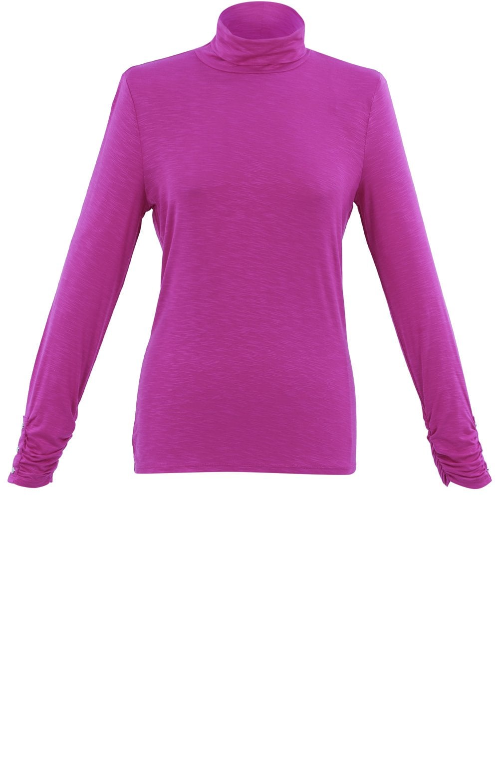Pink Jersey Polo Neck Top