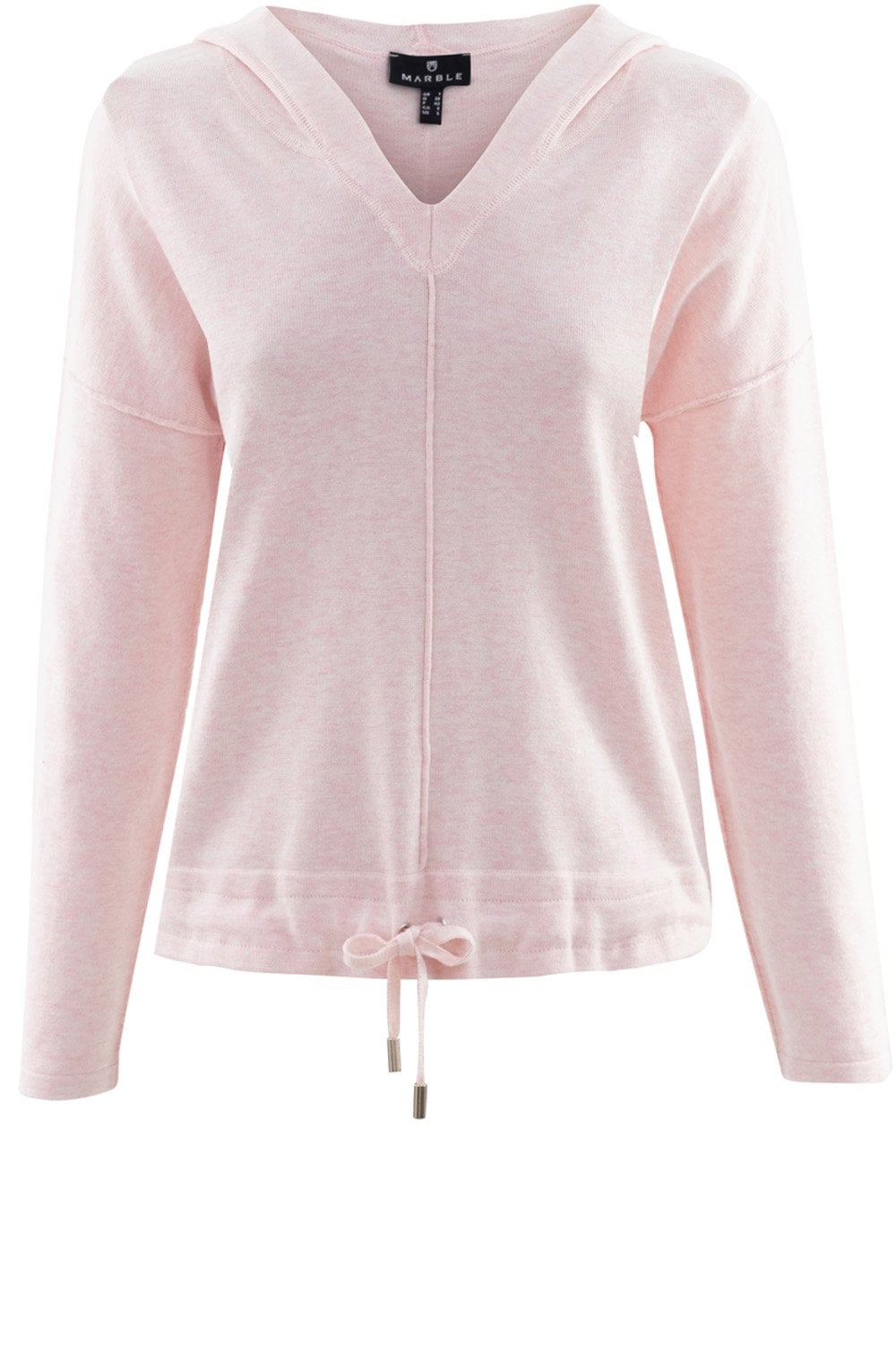 Pink Knit Hooded Jumper