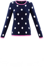 Pink & Navy Spot Print Jumper