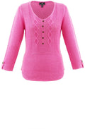 Pink Open Knit Jumper