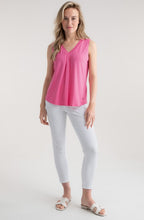 Pink Pleated Vest Top