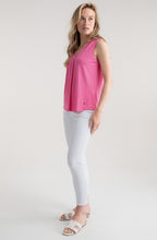 Pink Pleated Vest Top