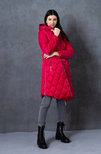 Pink Quilted Midi Coat