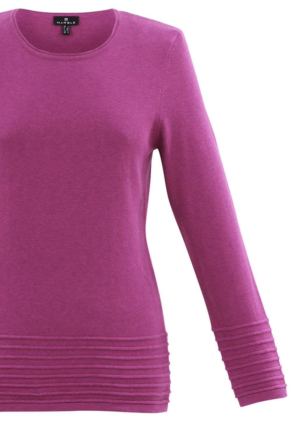 Pink Ribbed Detail Jumper