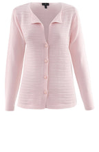 Pink Ribbed Front Cardigan