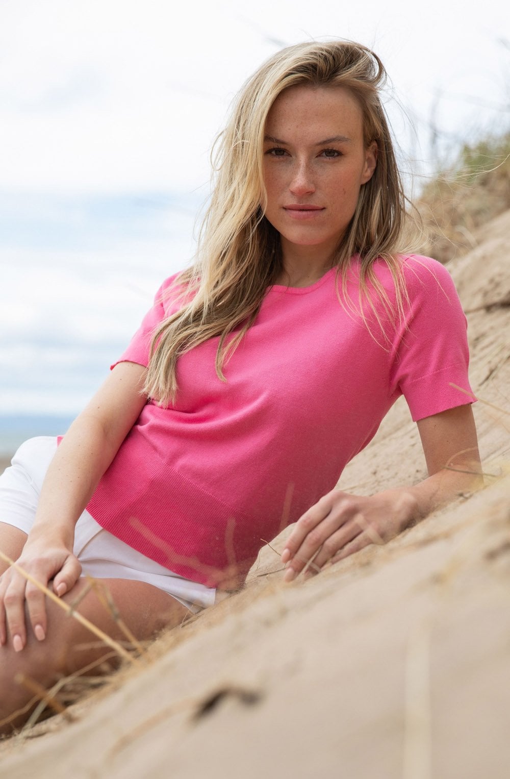 Pink Short Sleeved Jumper
