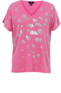 Pink Silver Patterned Top