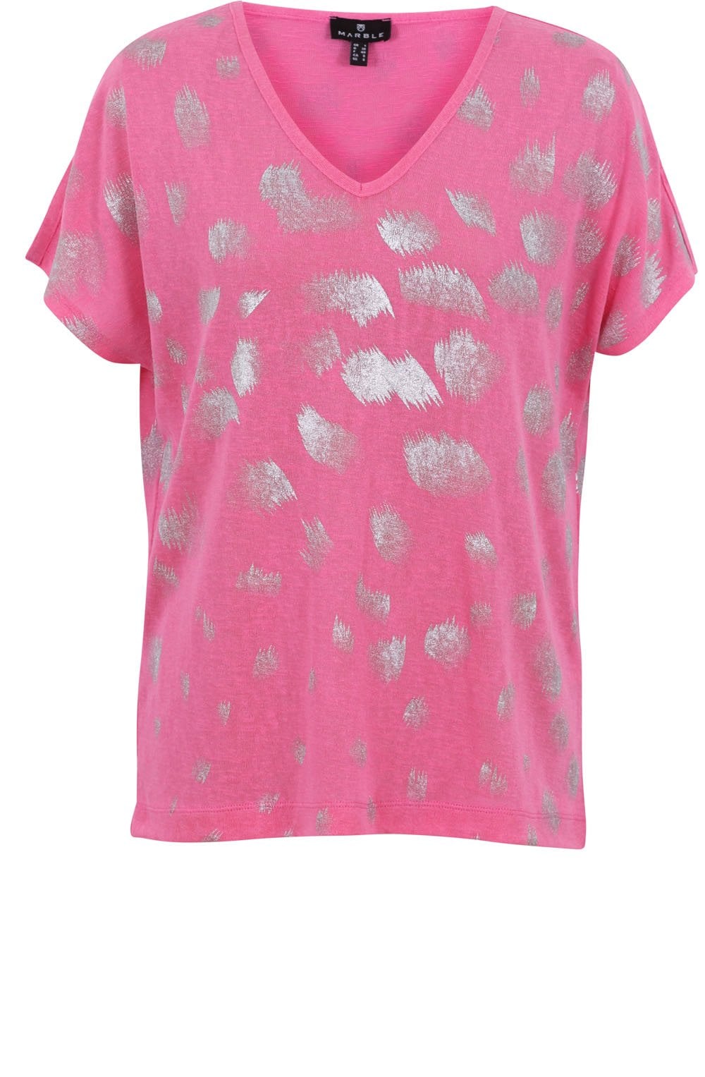 Pink Silver Patterned Top
