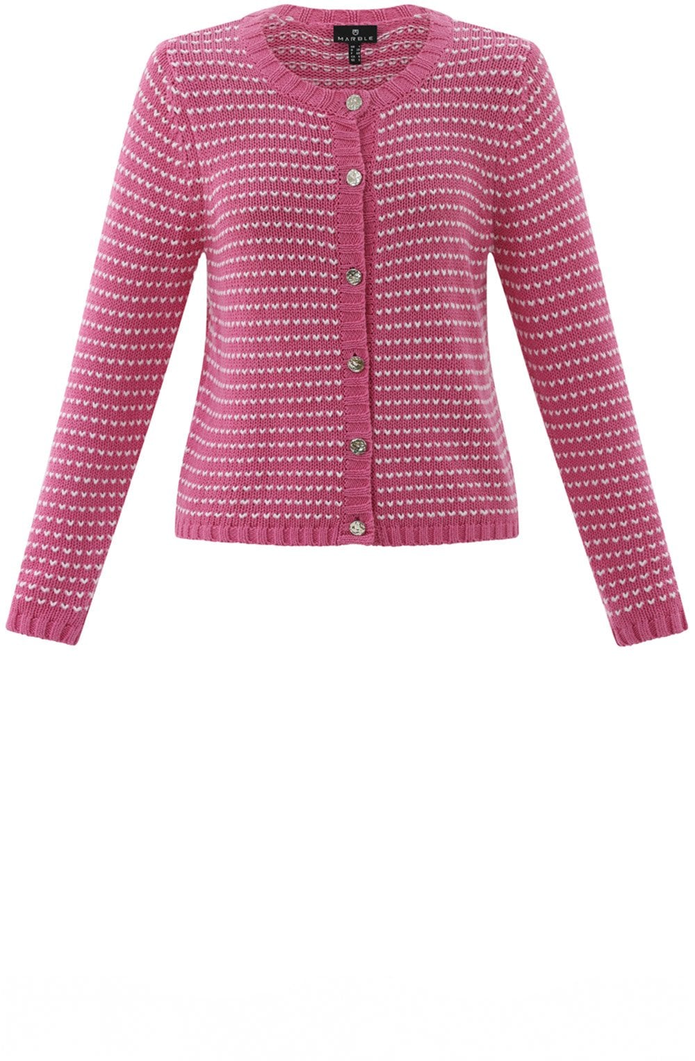 Pink Statement Button Cardigan