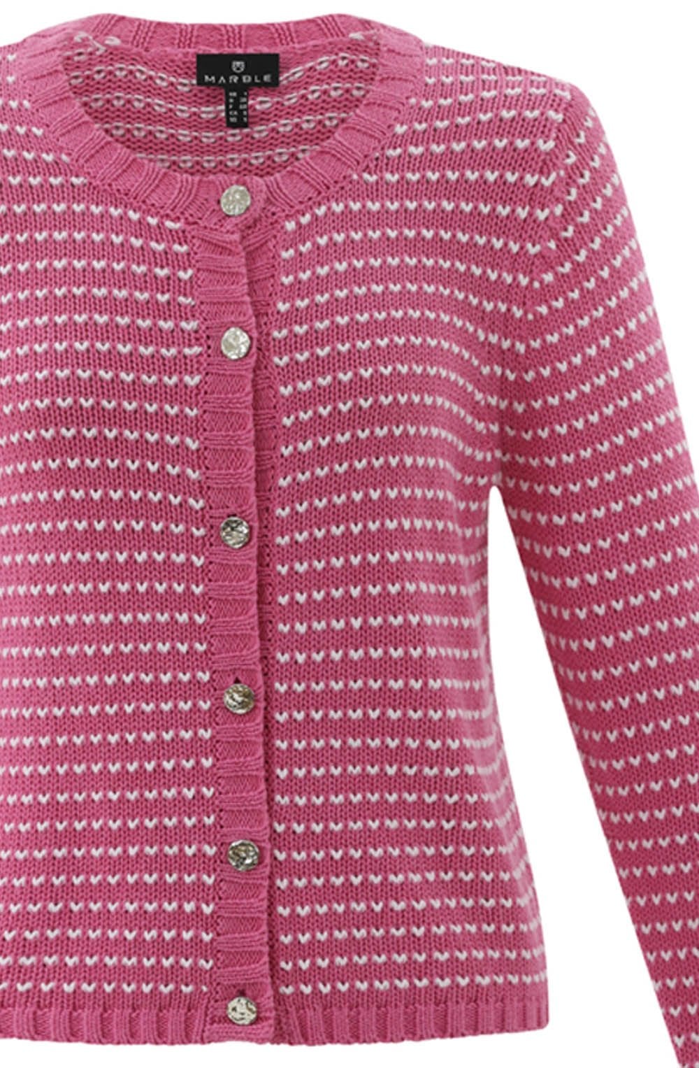 Pink Statement Button Cardigan